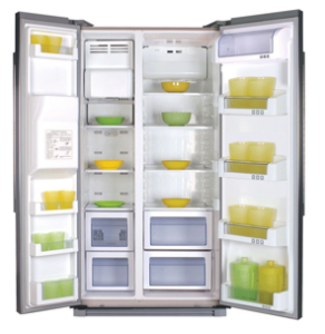 réfrigérateur américain Haier HRF664ISB2 ouvert