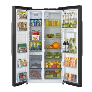 Infos sur le frigo américain noir Continental Edison 525L 